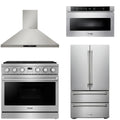 36 Gas Range, Range Hood, Refrigerator and Microwave N67477
