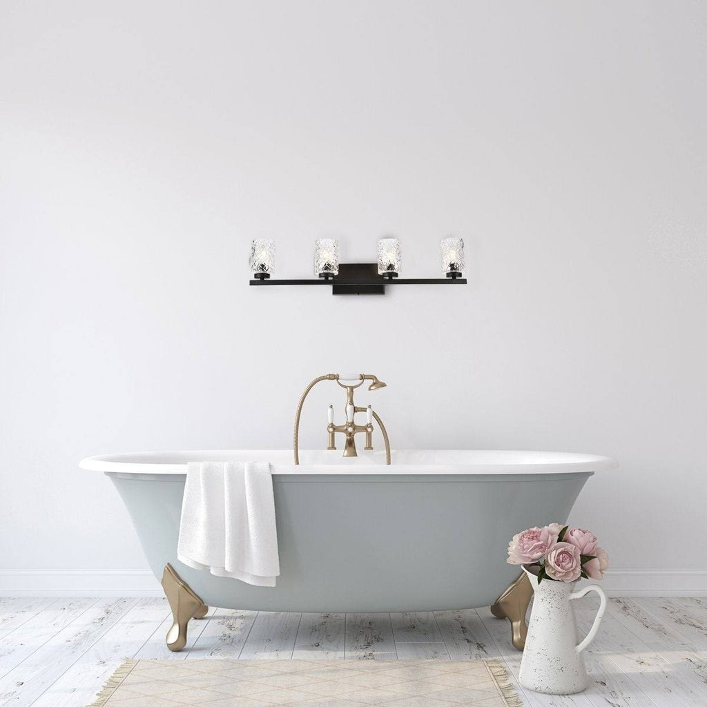 Black 4 Light Bath Sconce V137224