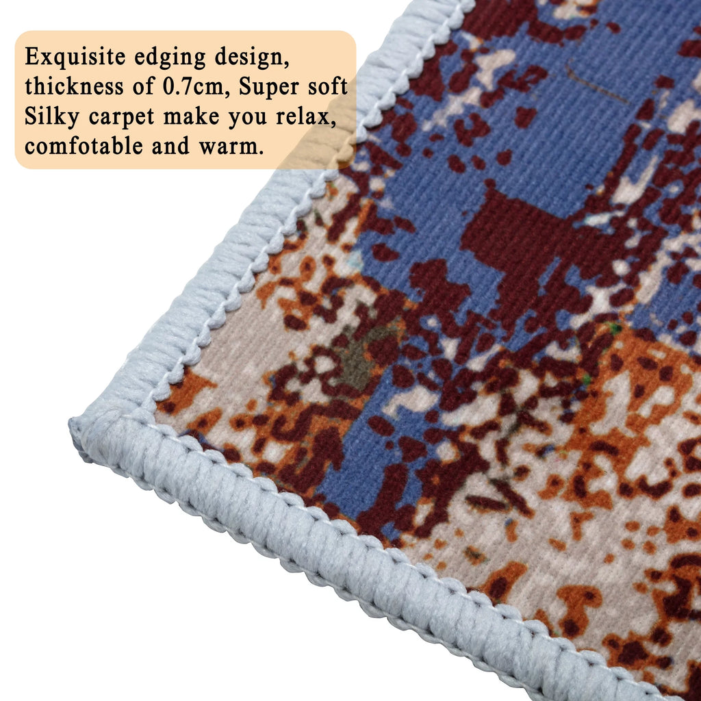 Abstract Faded Boho Vintage Diamond Area Rug F752