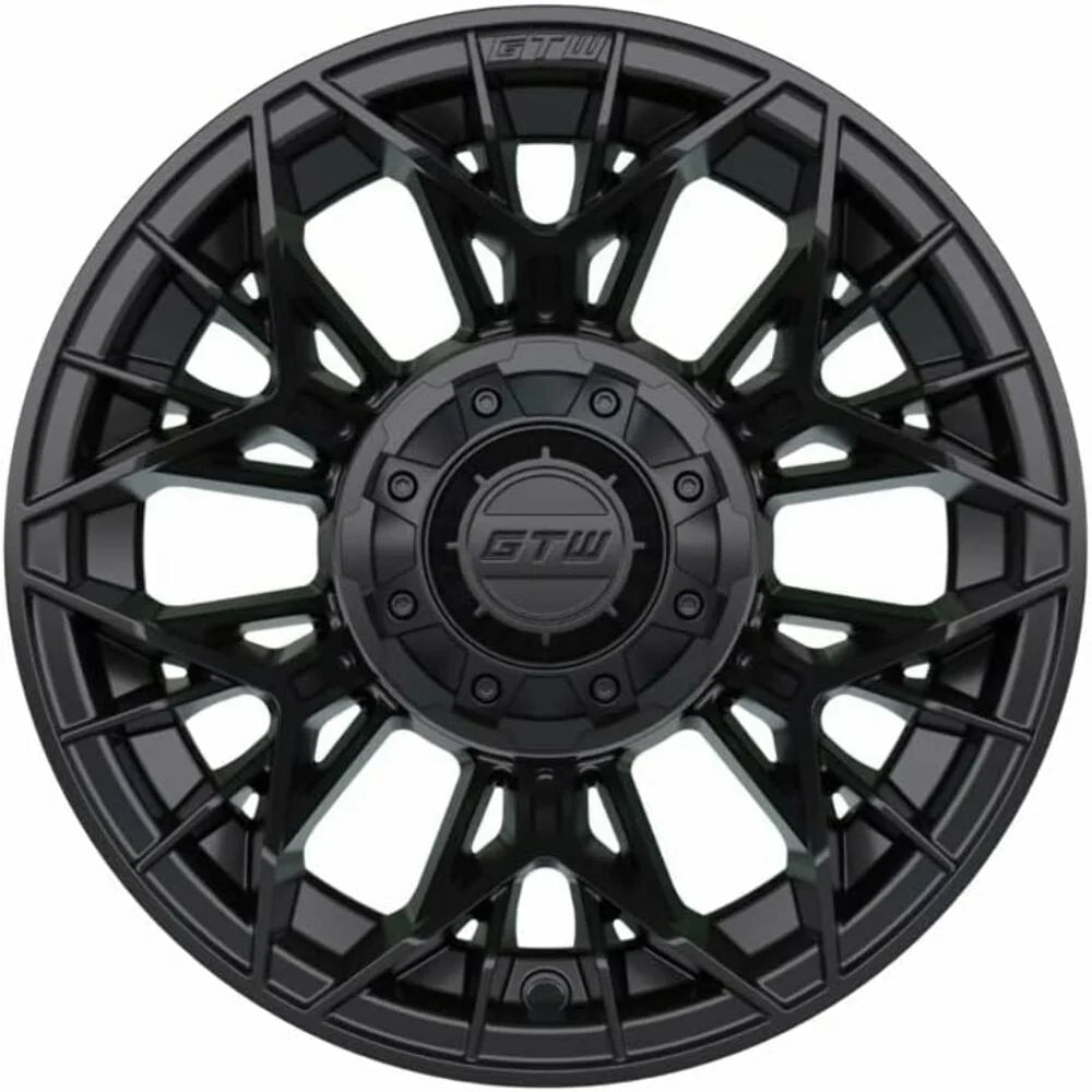12 inch Matte Black Wheel with Golf Cart Tire Set of 4 Y258