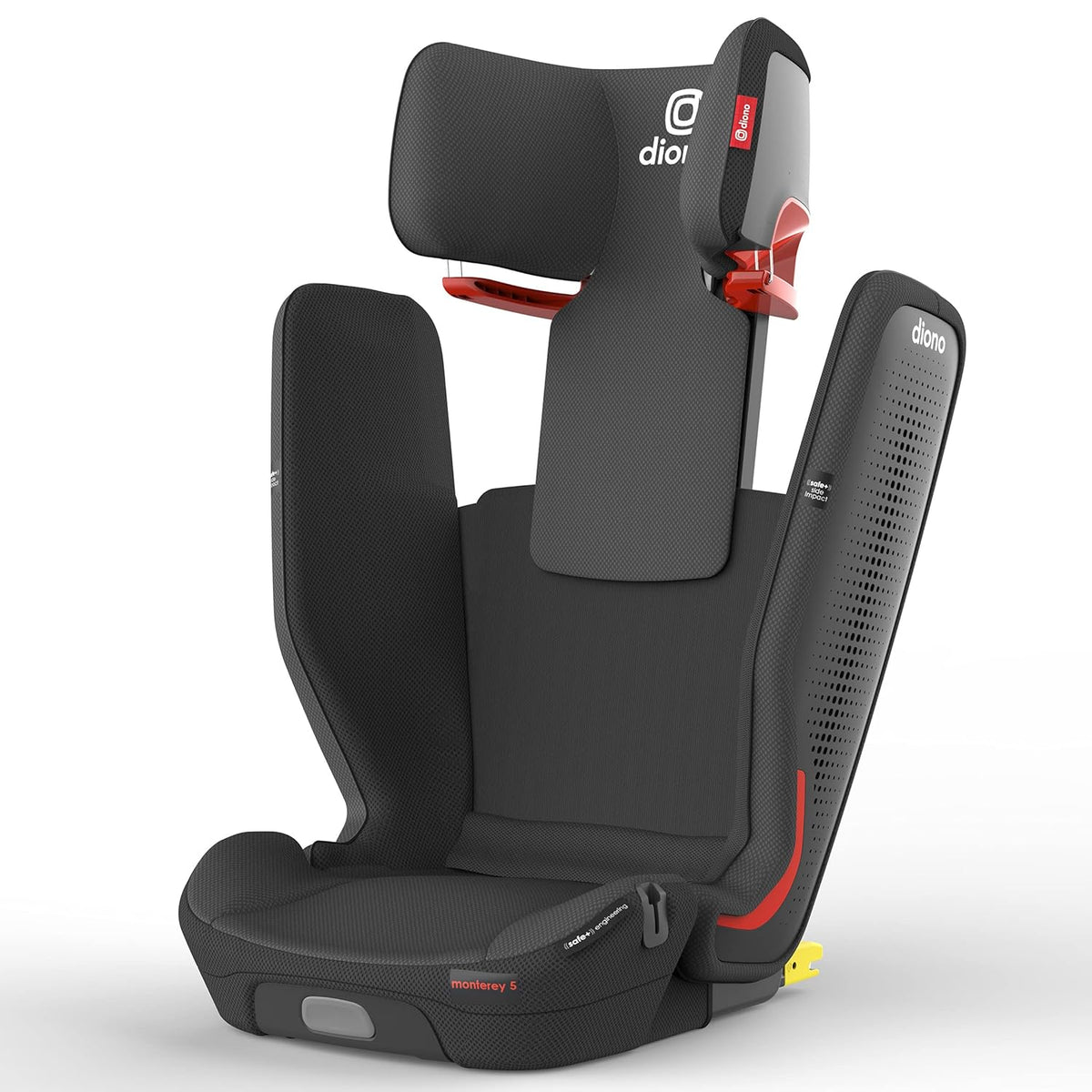 High Back Booster Car Seat with Expandable Height and Width, Compact Fold, Black K342