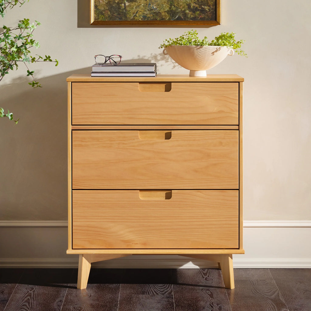 3 Drawer Solid Wood Walnut Dresser Z60354