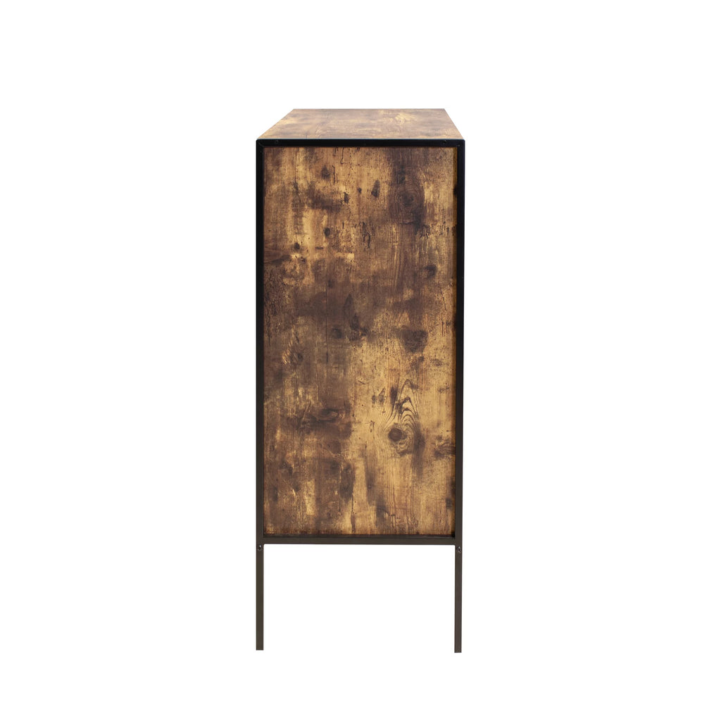 Rustic Brown 4 Drawer Wood Dresser V214147