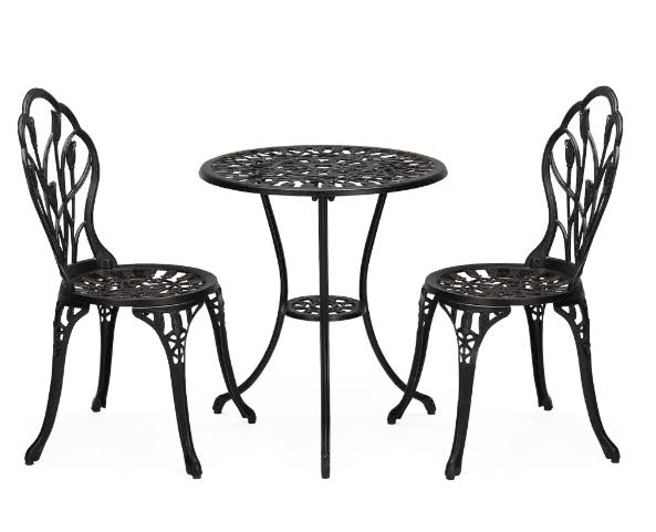 Bronze 3-Piece Cast Aluminum Round Bistro Set E9749