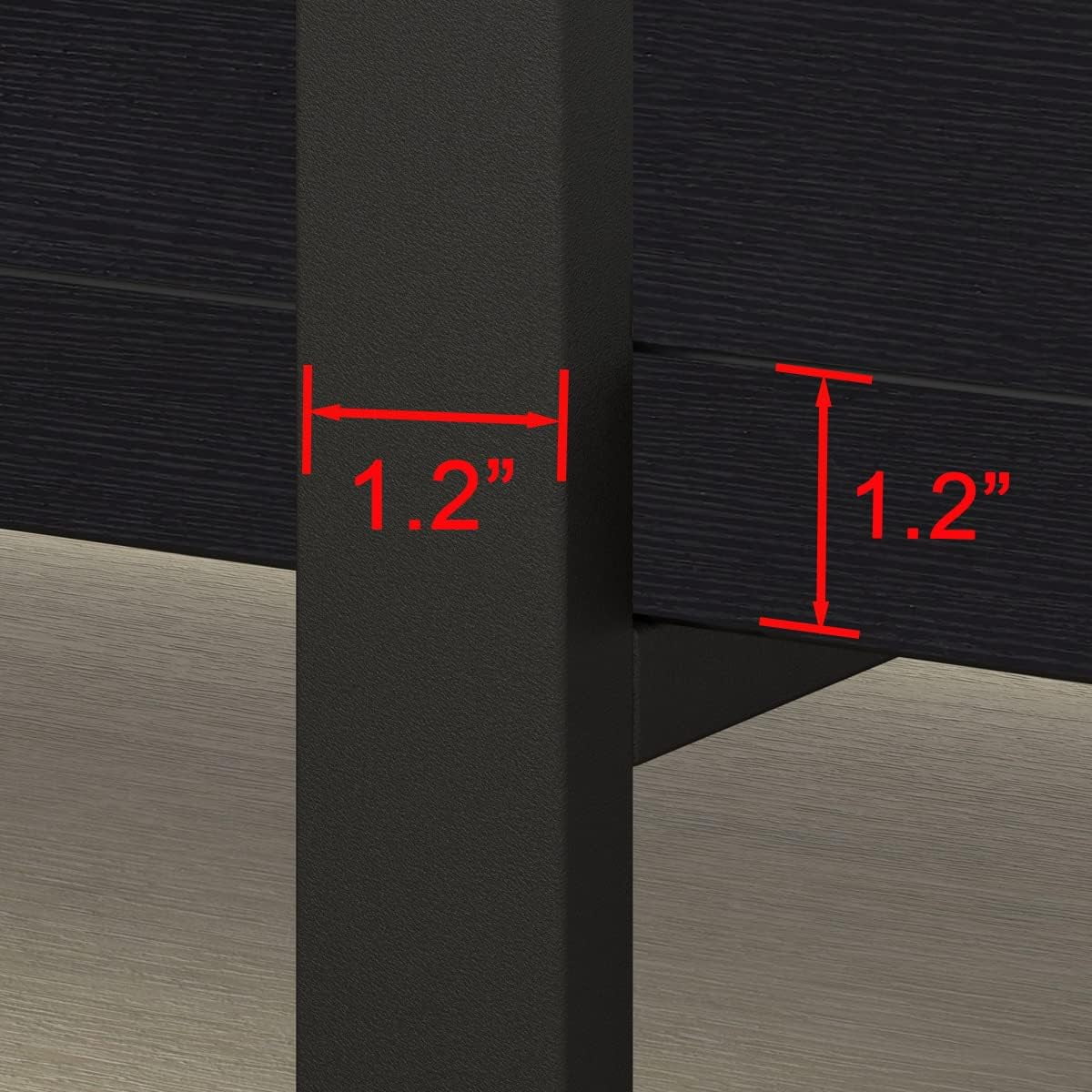 Black 3 Tier Metal Wooden Bookshelf F30845