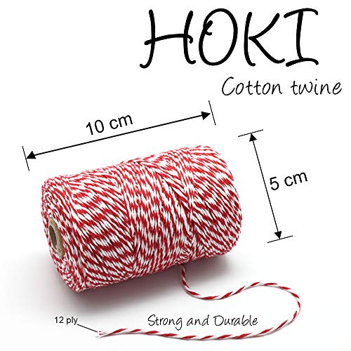 Cotton Bakers Twine Red & White 100M N994717