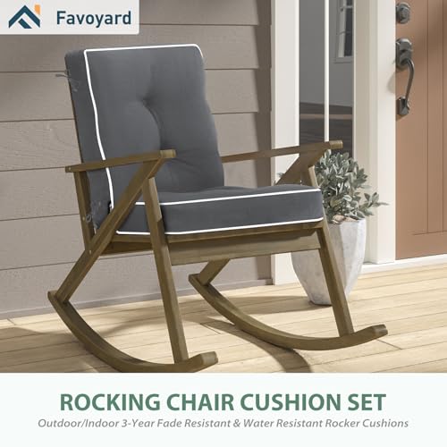 19 × 19 Inch Water Resistant Beige Tufted Patio Chair Cushions, 2 Pack Q770