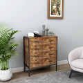 Rustic Brown 4 Drawer Wood Dresser V214147