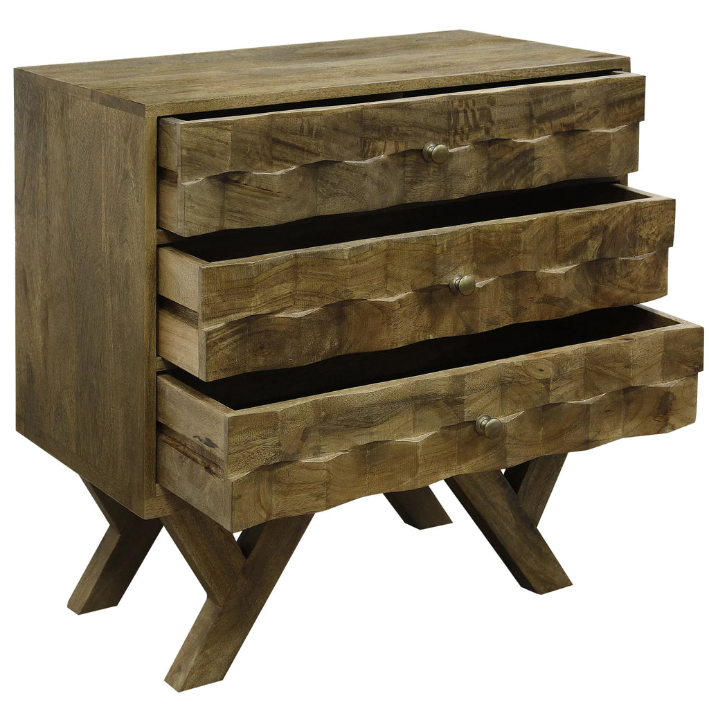 Three-Drawer Mango Wood Chest G977185