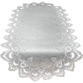 Antique White European Lace Table Runner 34 x 15 inches L57835