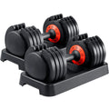 55 lbs Adjustable Dumbbell Set with Anti-Slip Handle X429