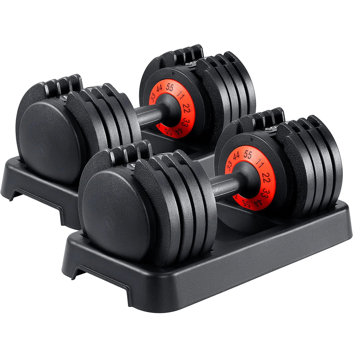 55 lbs Adjustable Dumbbell Set with Anti-Slip Handle X429