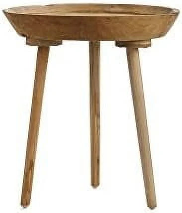 Round Table 19.7" x 19.7" x 20.1" Natural Teak Wood Table F267636