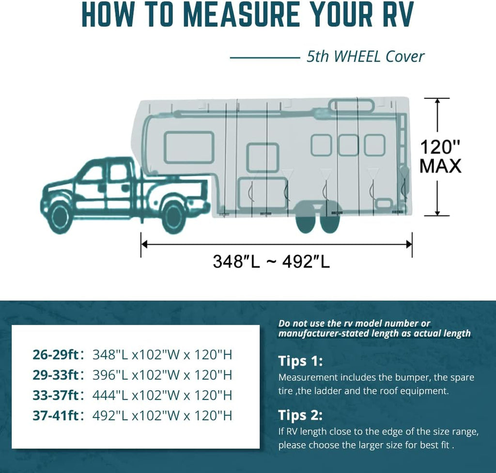 5 Layers RV Cover with Tire Covers F99716