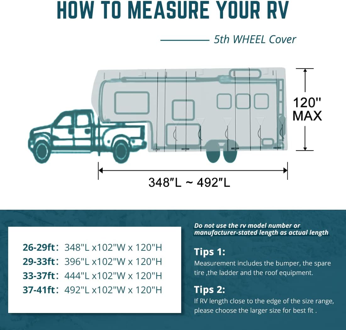 5 Layers RV Cover with Tire Covers F99716