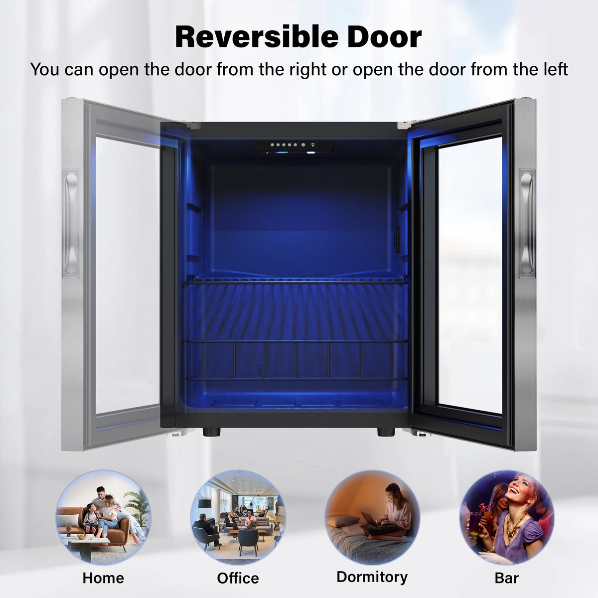 62-65 Can Glass Door Beverage Refrigerator G948