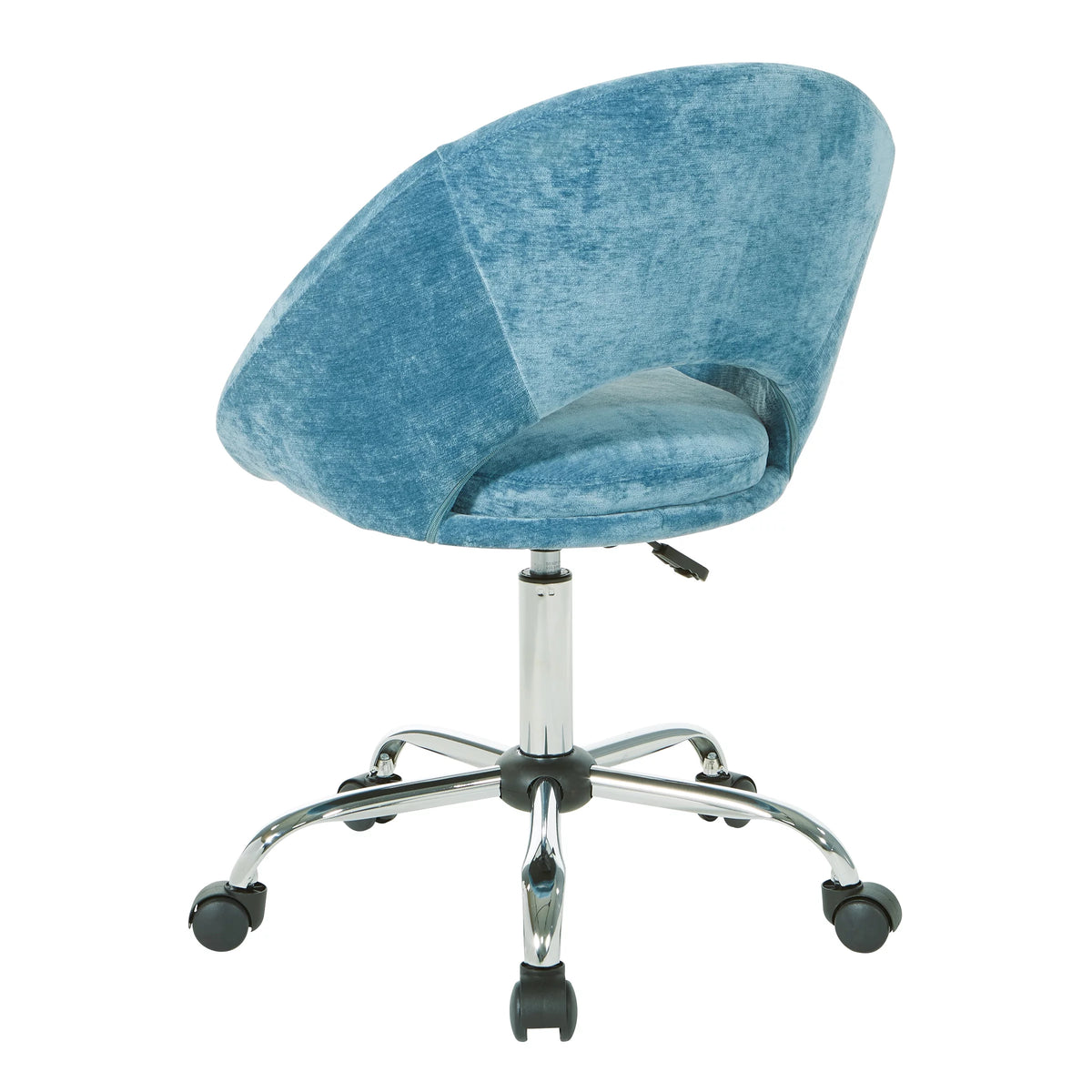 Blue Velvet Adjustable Office Chair O9881