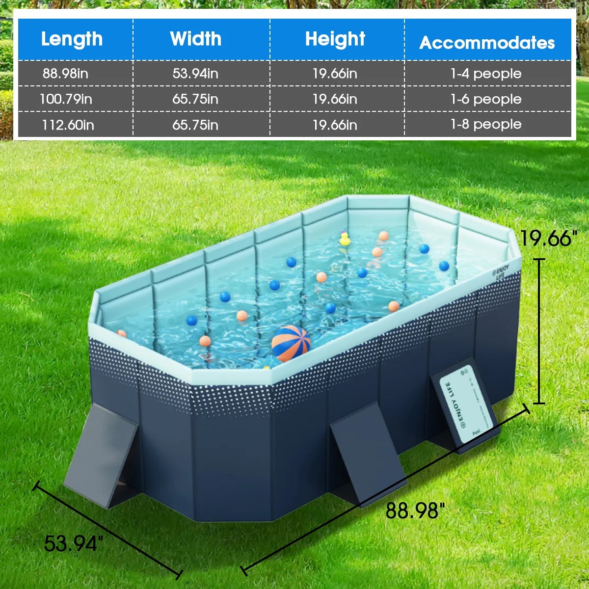 Foldable Above Ground Swimming Pool S922291
