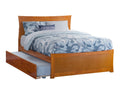 Caramel Full Platform Bed with Twin Size Trundle Bed C78010