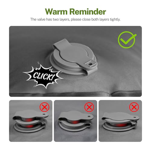 6" Extra-Thick Camping Sleeping Pad with Pillows D43805