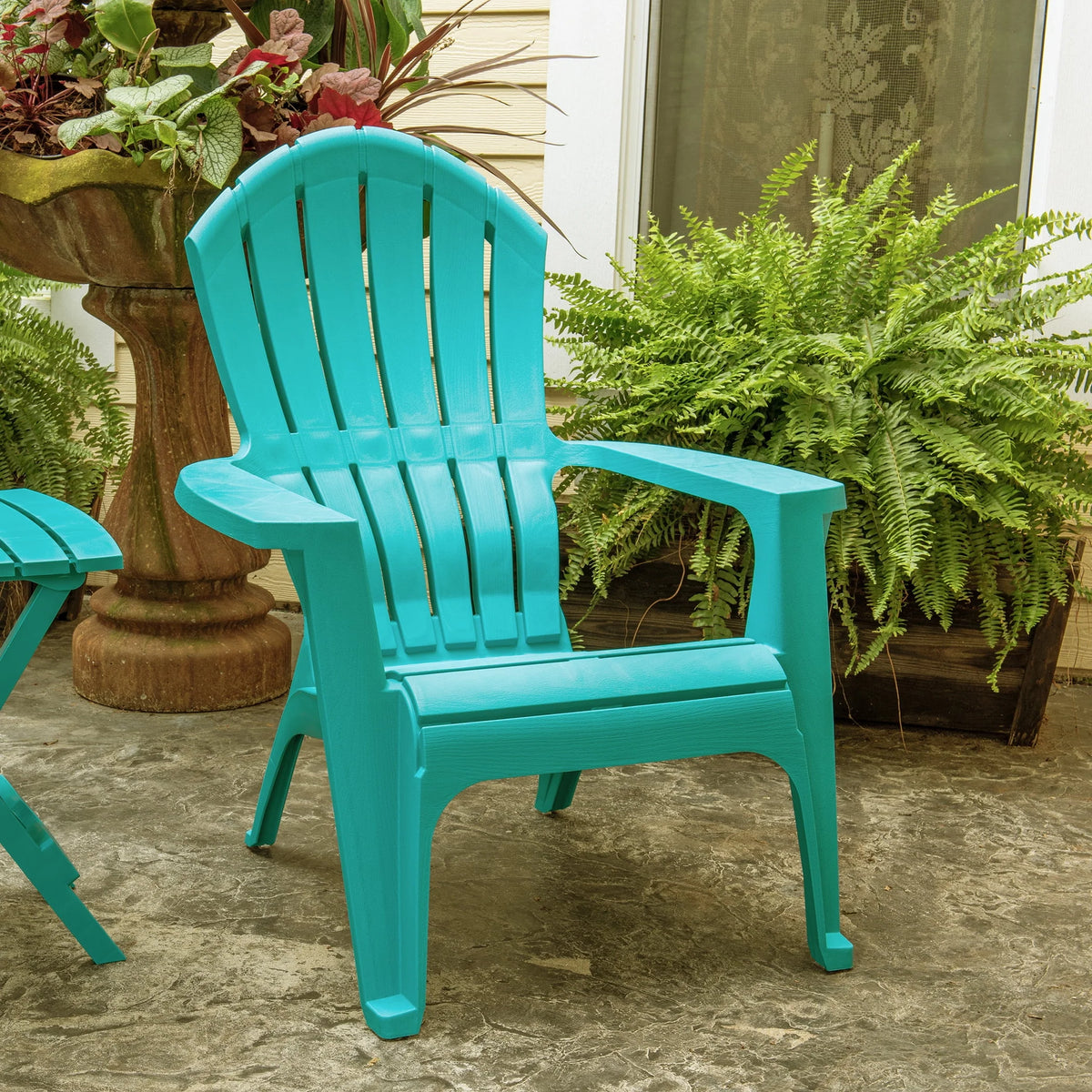 Outdoor Resin Stackable Adirondack Chair Gray W340