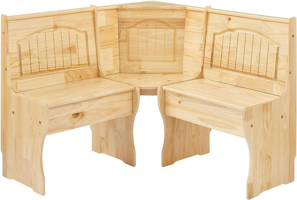 3 Piece Solid Wood Dining Table Set with Side Bench A71068