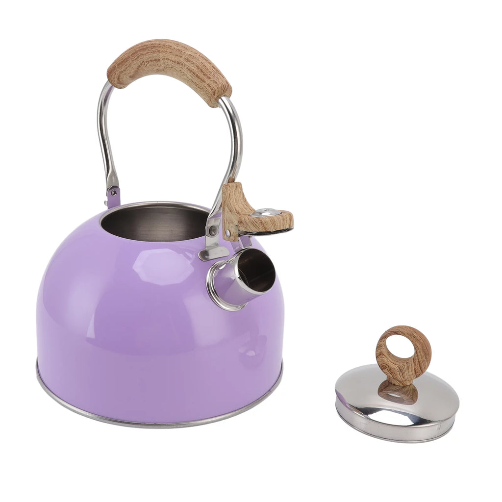 Stainless Steel Whistling Tea Kettle 2.5 Liter Purple D8267