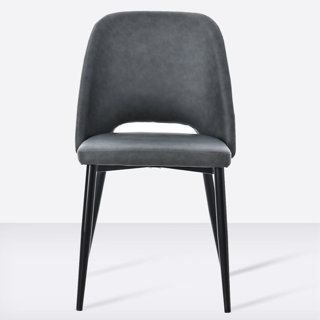 Black PU Leather Dining Chairs Set of 4 P6330