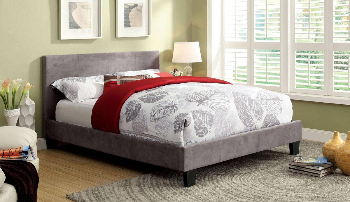 Gray Fabric Full Bed C7641