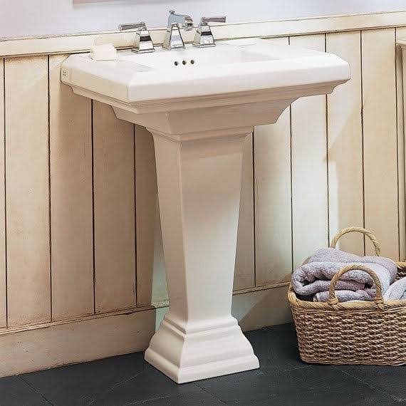 White Pedestal Bathroom Sink O395181