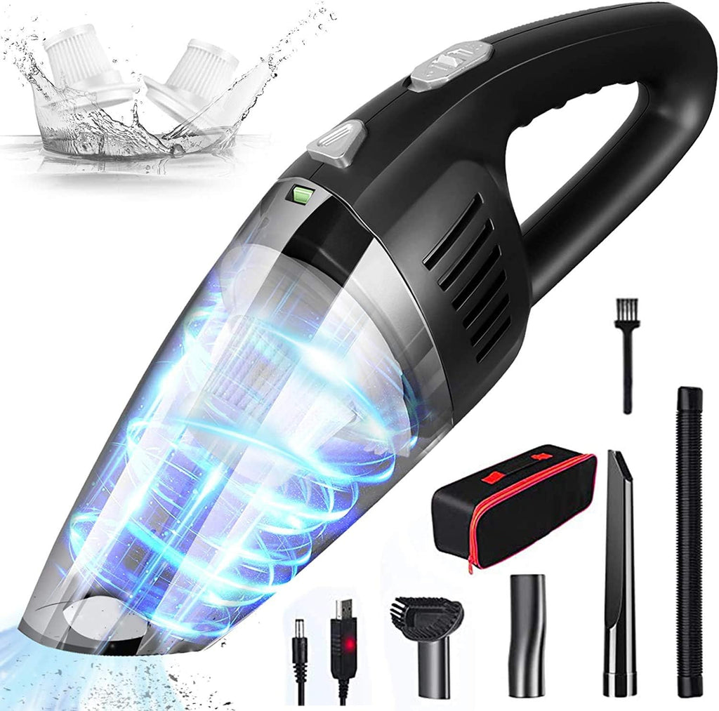Cordless Handheld Vacuum Cleaner, 8000PA, 120W, Wet Dry, Black, Pack of 2 R22159