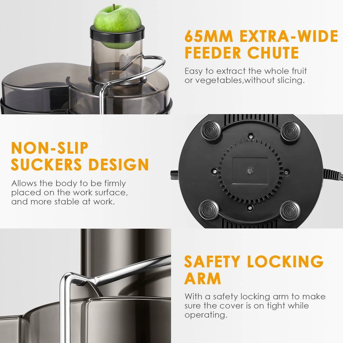 Juicer Extractor 3 Speeds Stainless Steel BPA Free V18401