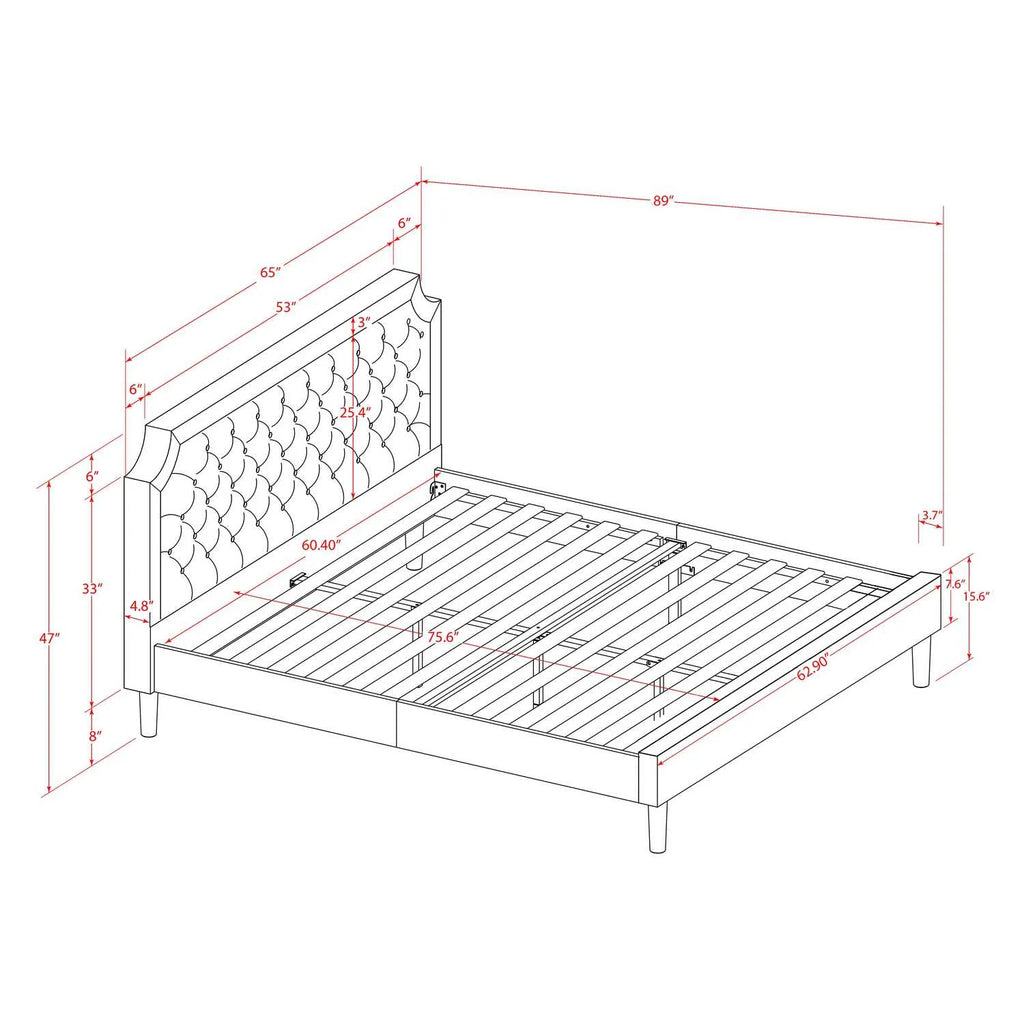 3 Pieces Wood Queen Bedroom Set V513086