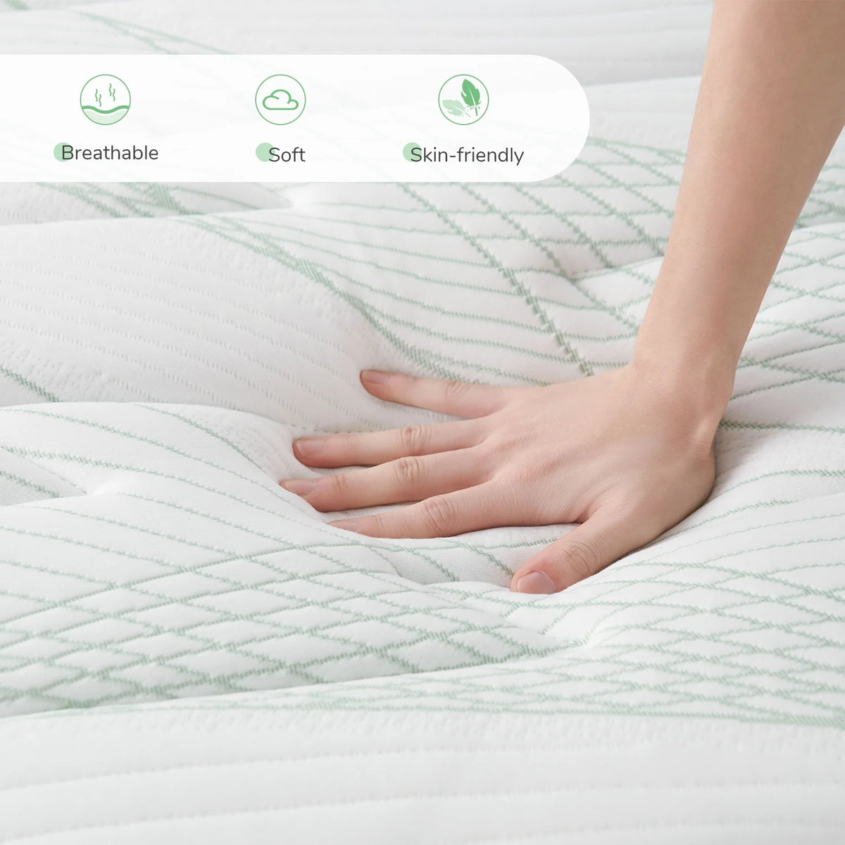10" Memory Foam Pocket Spring Hybrid Mattress California King Size C508