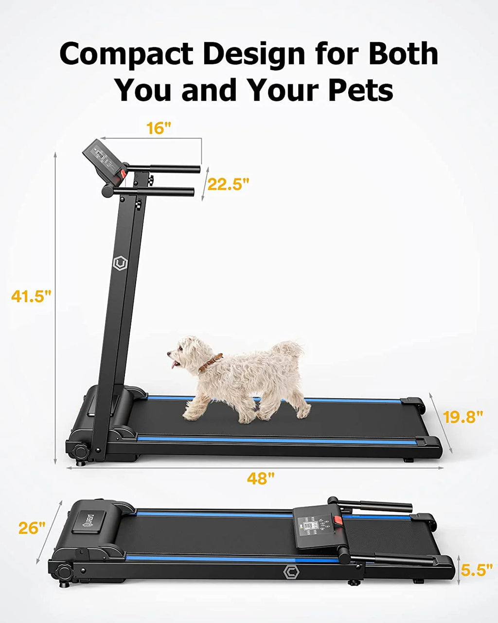 Folding Treadmill 2.25HP 265 lbs Capacity M7499
