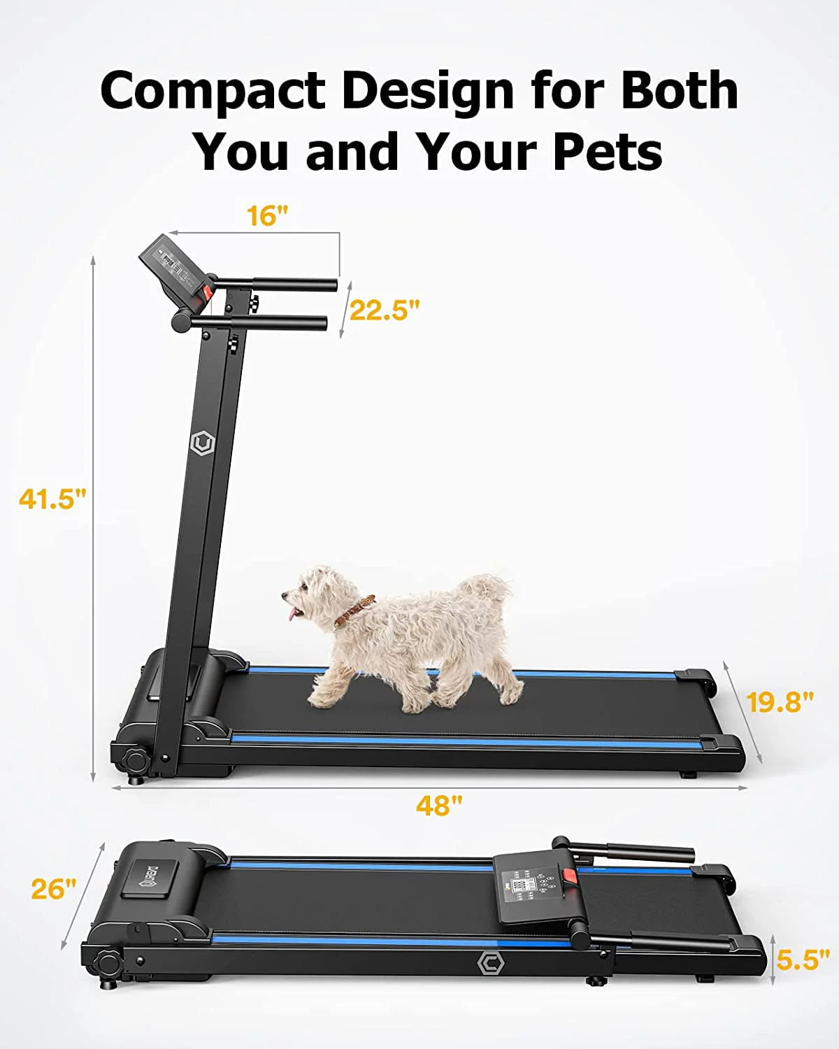 Folding Treadmill 2.25HP 265 lbs Capacity M7499