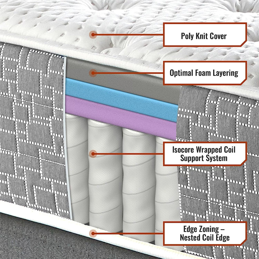 12 Inch Memory Foam Hybrid Mattress Queen G65641