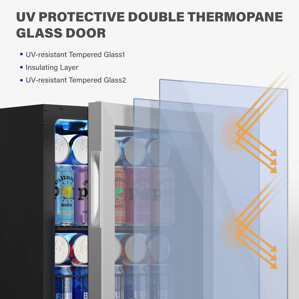 62-65 Can Glass Door Beverage Refrigerator G948