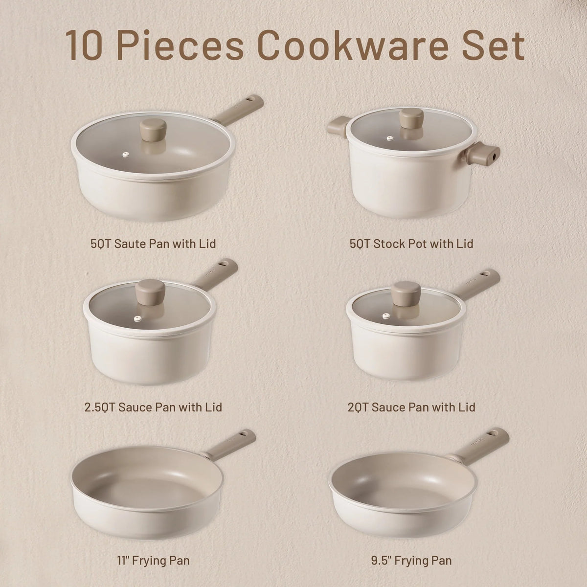 13 Pcs Nonstick Induction Cookware Set O10759