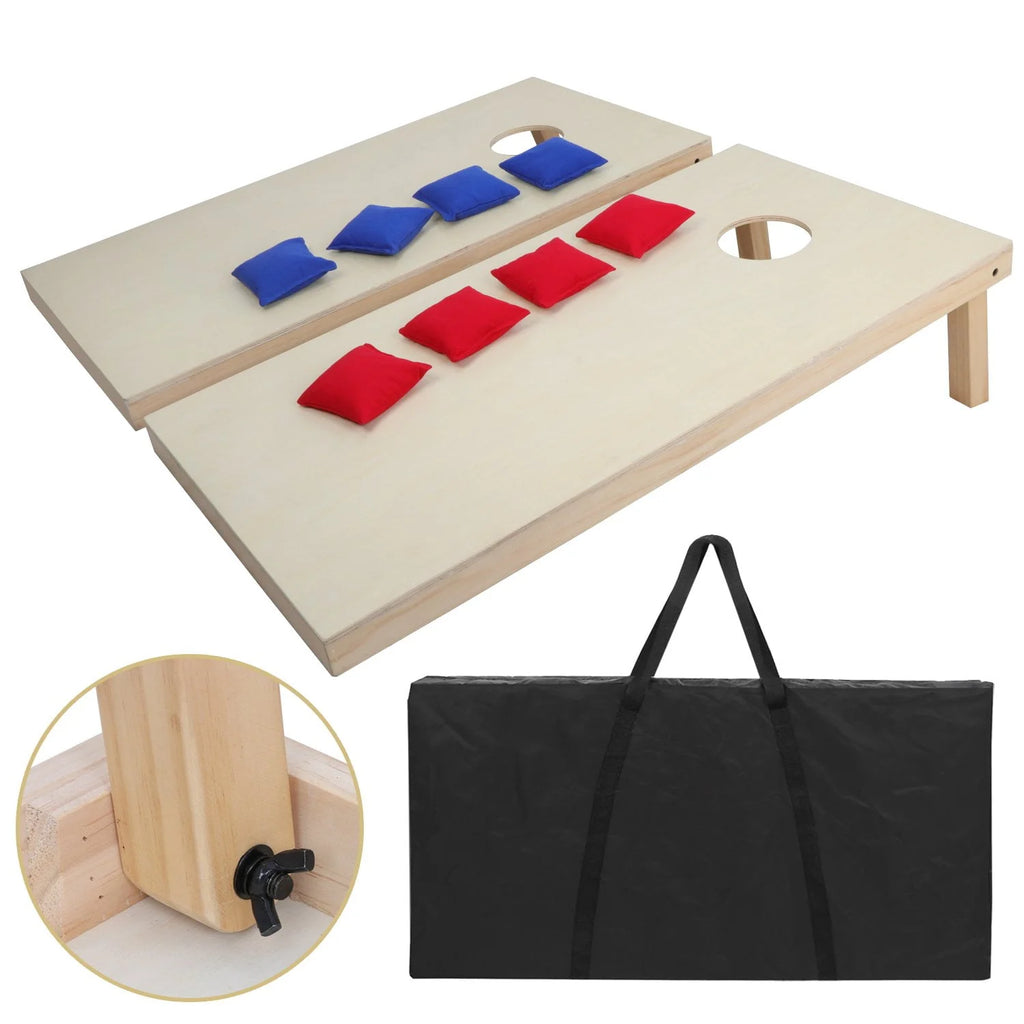 3ft X 2 ft Solid Wood Cornhole Bean Bag Toss Game Set with Carrying Case Z511