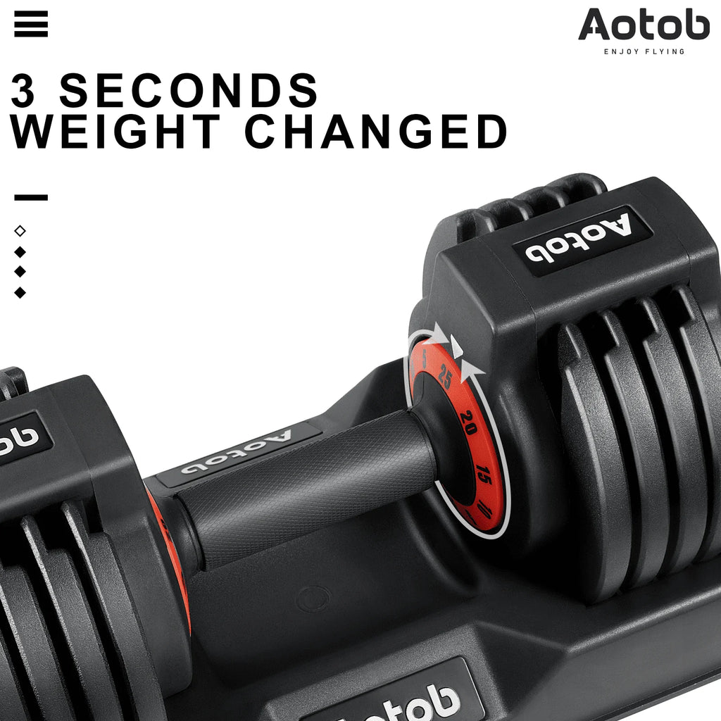 55 lbs Adjustable Dumbbell Set with Anti-Slip Handle X429