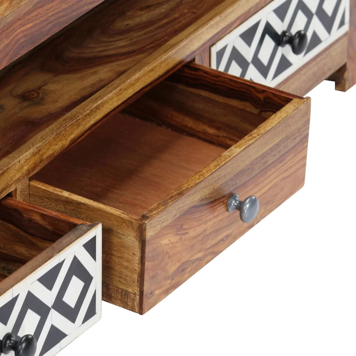 Sheesham Wood TV Stand with 3 Drawers R76047