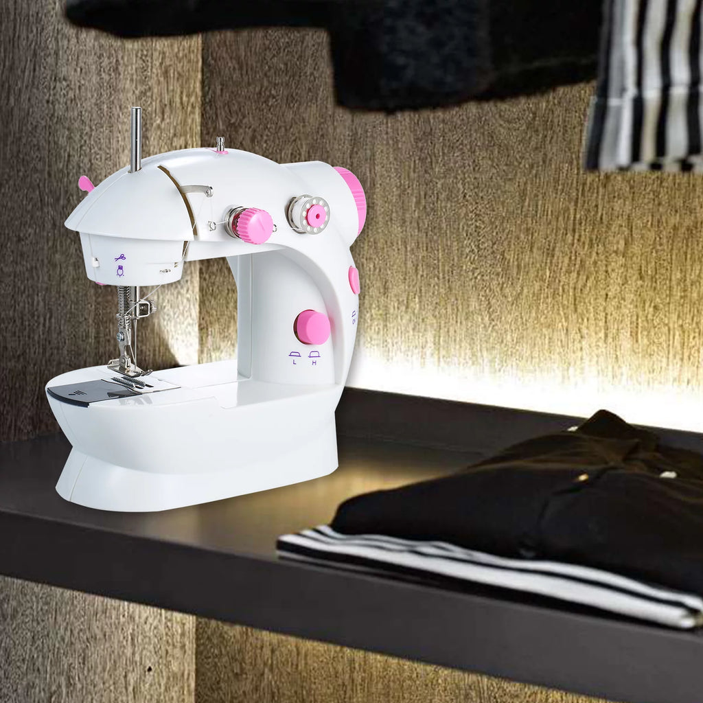 Adjustable 2-Speed Portable Electric Mini Sewing Machine with Lights and Cutter V3153