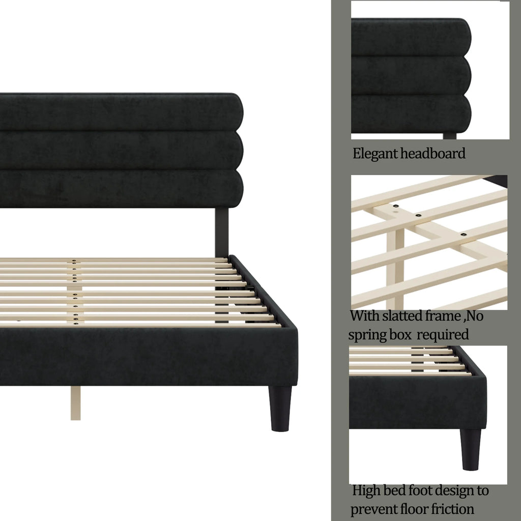 King Size Dark Gray Bed Frame H6388