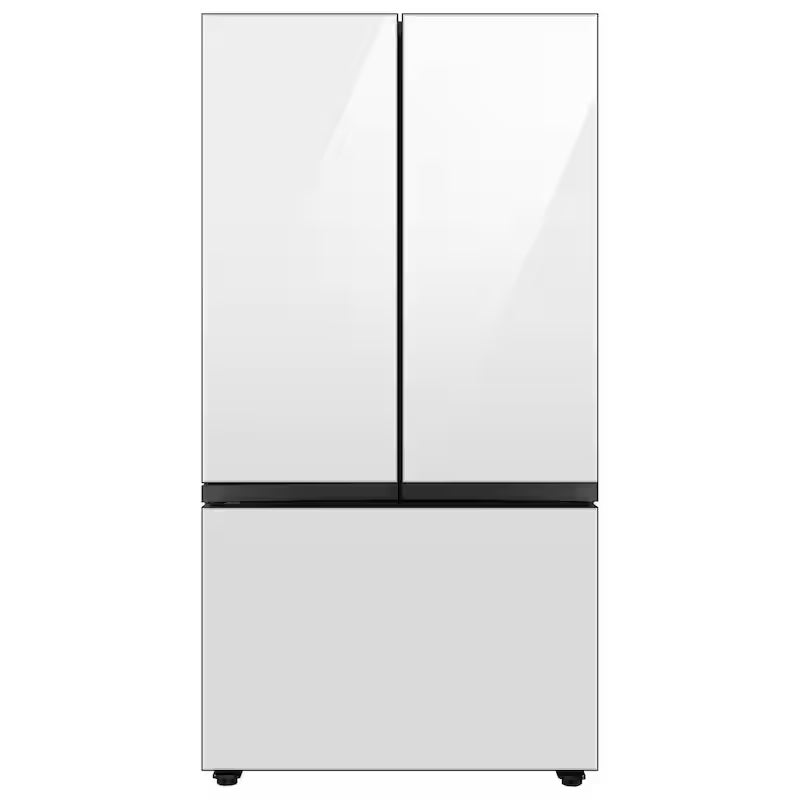 White Glass Top Panel for 3-Door French Door Refrigerator D341