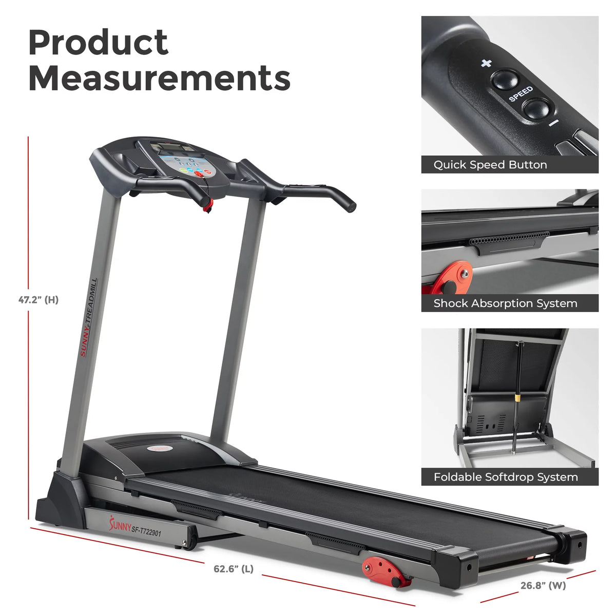 Foldable Electric Treadmill with Adjustable Incline L829