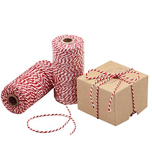 Cotton Bakers Twine Red & White 100M N994717