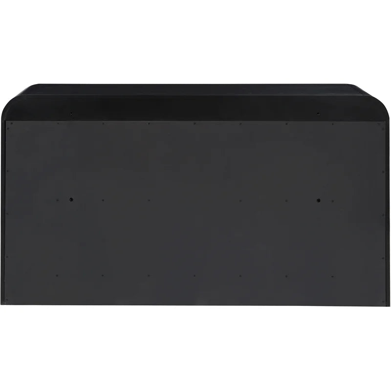 Black Ash Wood and Natural Cane Dresser D2268