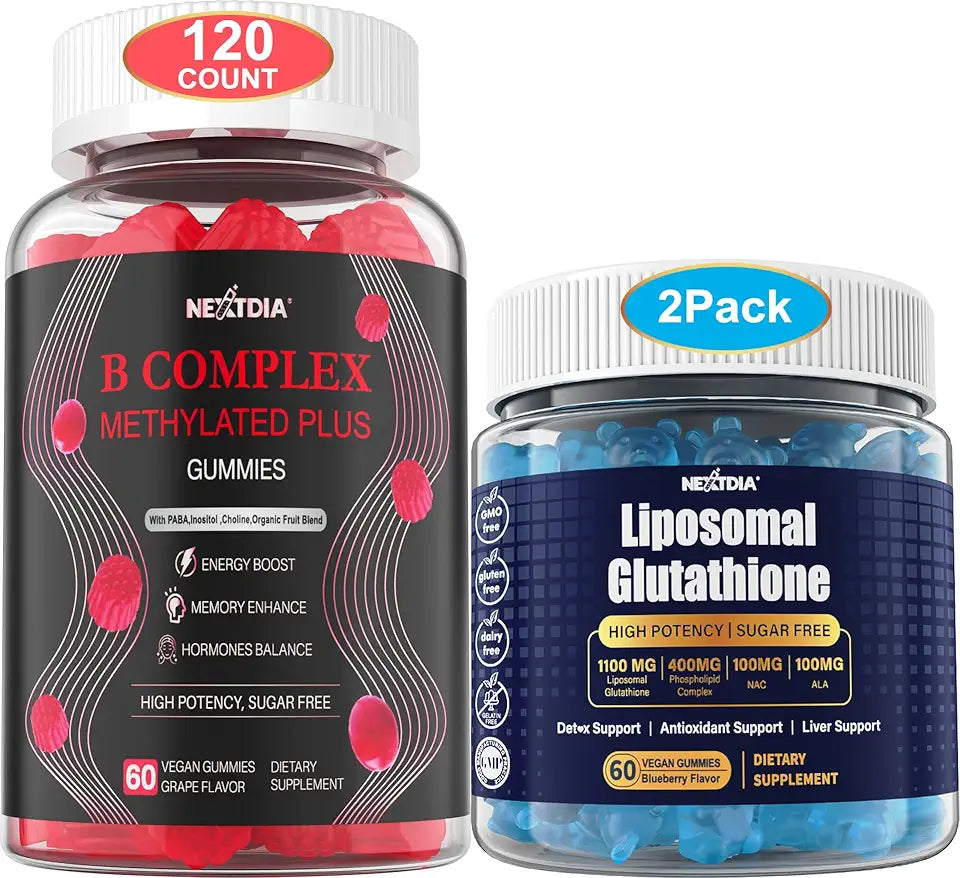Vitamin B Complex Gummies + Liposomal Glutathione Gummies Supplement B53106