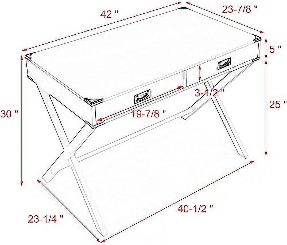 White Computer Desk with Drawers V157938